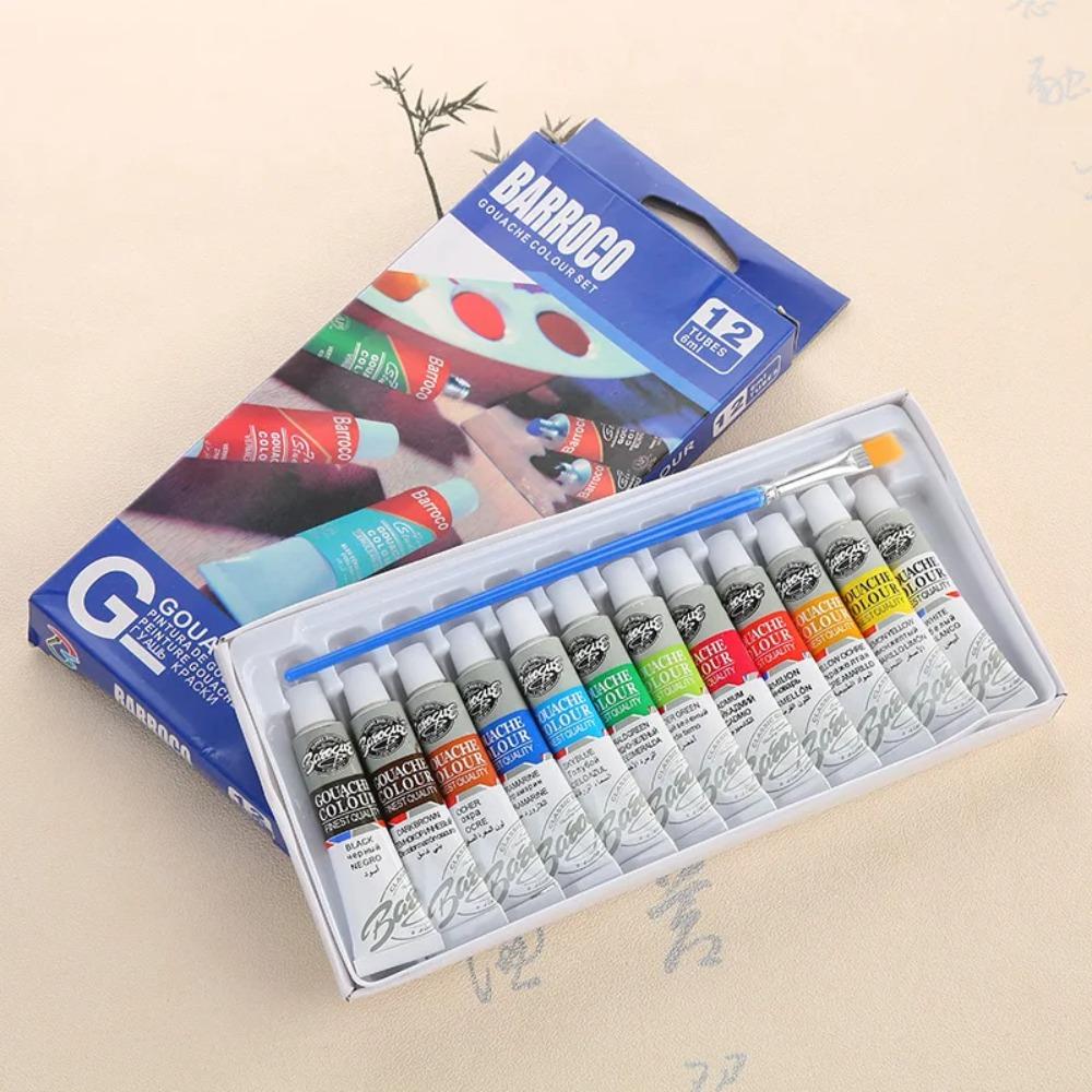 Colorful 12 Colors Acrylic Paint Color Set Watercolor Pigment Ceramic Stone Wall Craft Paints