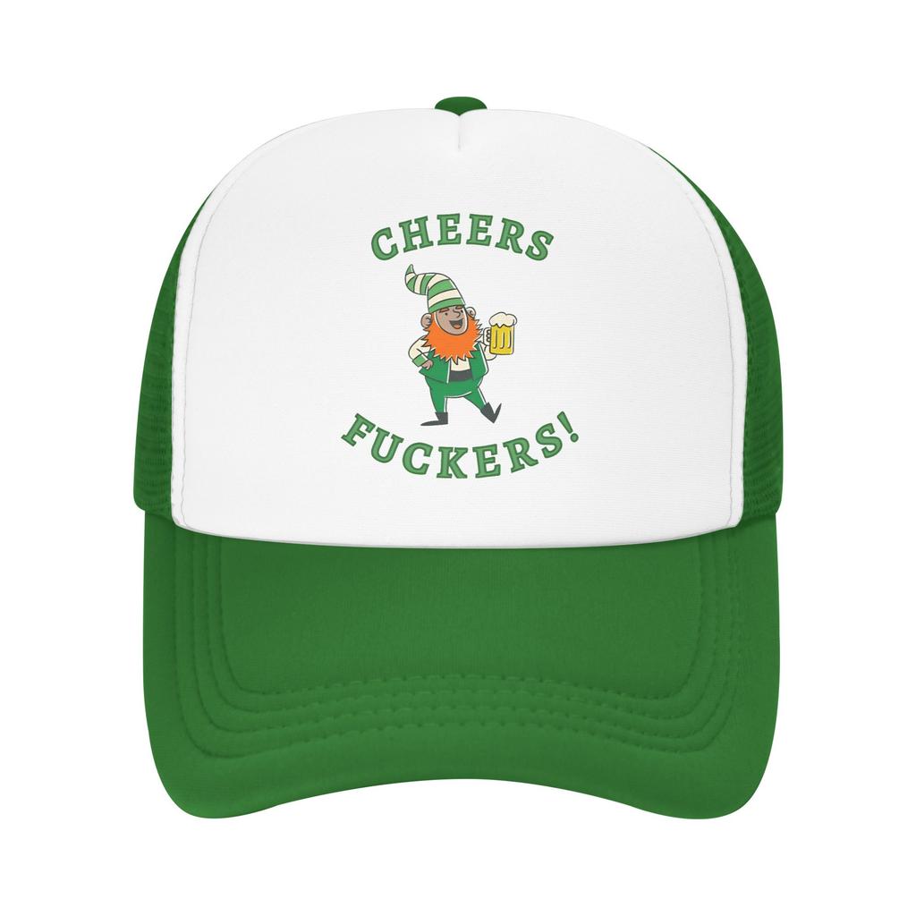 Happy Saint Patricks Day  Outfits Mesh Trucker Hat Summer Breathable  Meshback Sun Caps Trendy Adjustbale