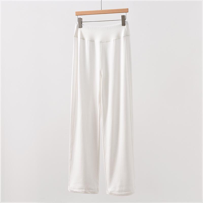 

Women’s Old Money Style Linen Wide-Leg Pants - Lightweight, Breathable, Loose Straight-Leg Design XL (58-65 kg) белый