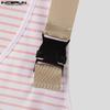 INCERUN Männer Gestreifte Ärmellose Tops Casual Sommer Strap Tanks Weste