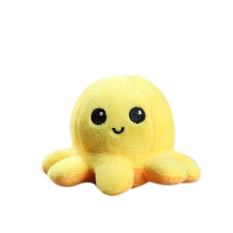 Adorable Reversible Octopus Plush Toy With Soft Short Plush In Multiple Colors