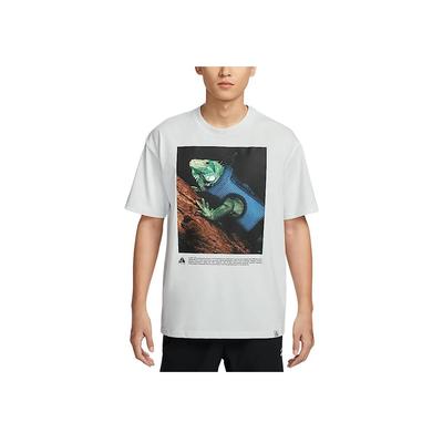 ACG Dri-Fit SS25 Moda Versatile Ampia Asciugatura Rapida Maglietta Maniche Corte Uomo Top Montagna-Bianco HJ0890121