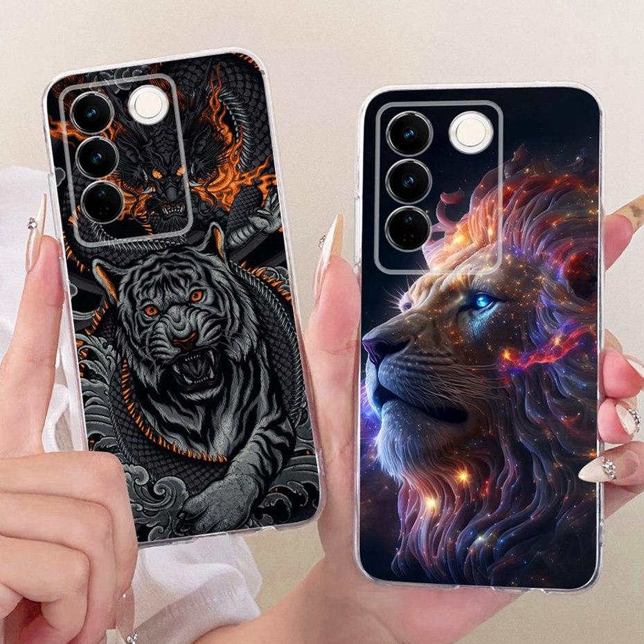 Fashion Cool Case For Vivo V27 Pro V2230 V2231 Soft Silicone TPU Back Cover For Vivo V27 V27Pro Phone Cases