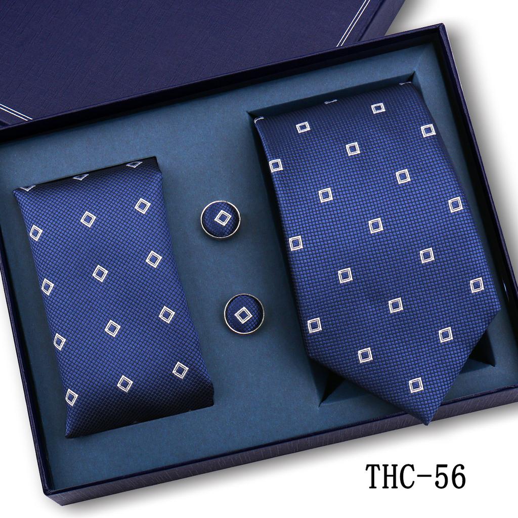 Men'S Business Tie Pocket Square Scarf Gift Box Set Formal Wedding Professional Shirt Trendy Tie Worker