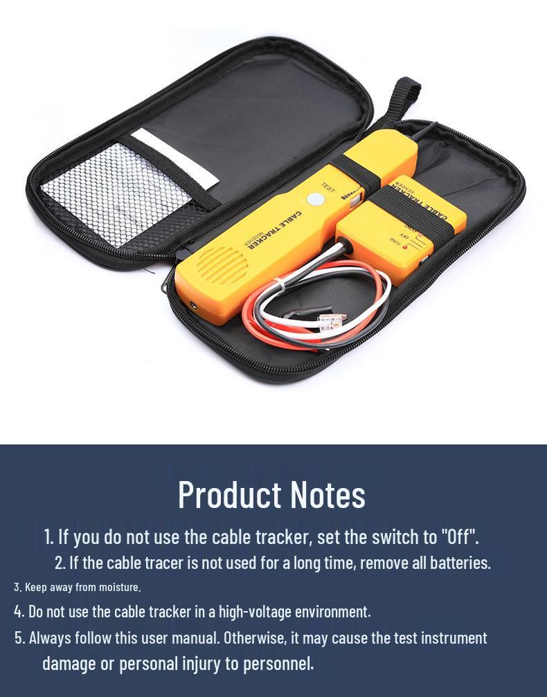 RJ11 Line Tracer & Short Circuit Tester with Alligator Clips