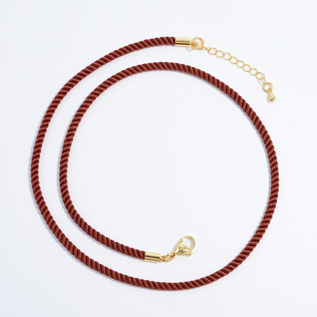 ZHUKOU Braided Cord Necklace Handmade DIY Jewellery Making Accessories Total chain length: approximately 19.69 inches