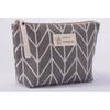 Large Capacity Canvas Wash Bag Fabric Zipper Coin Purse Convenient Travel Storage Bag