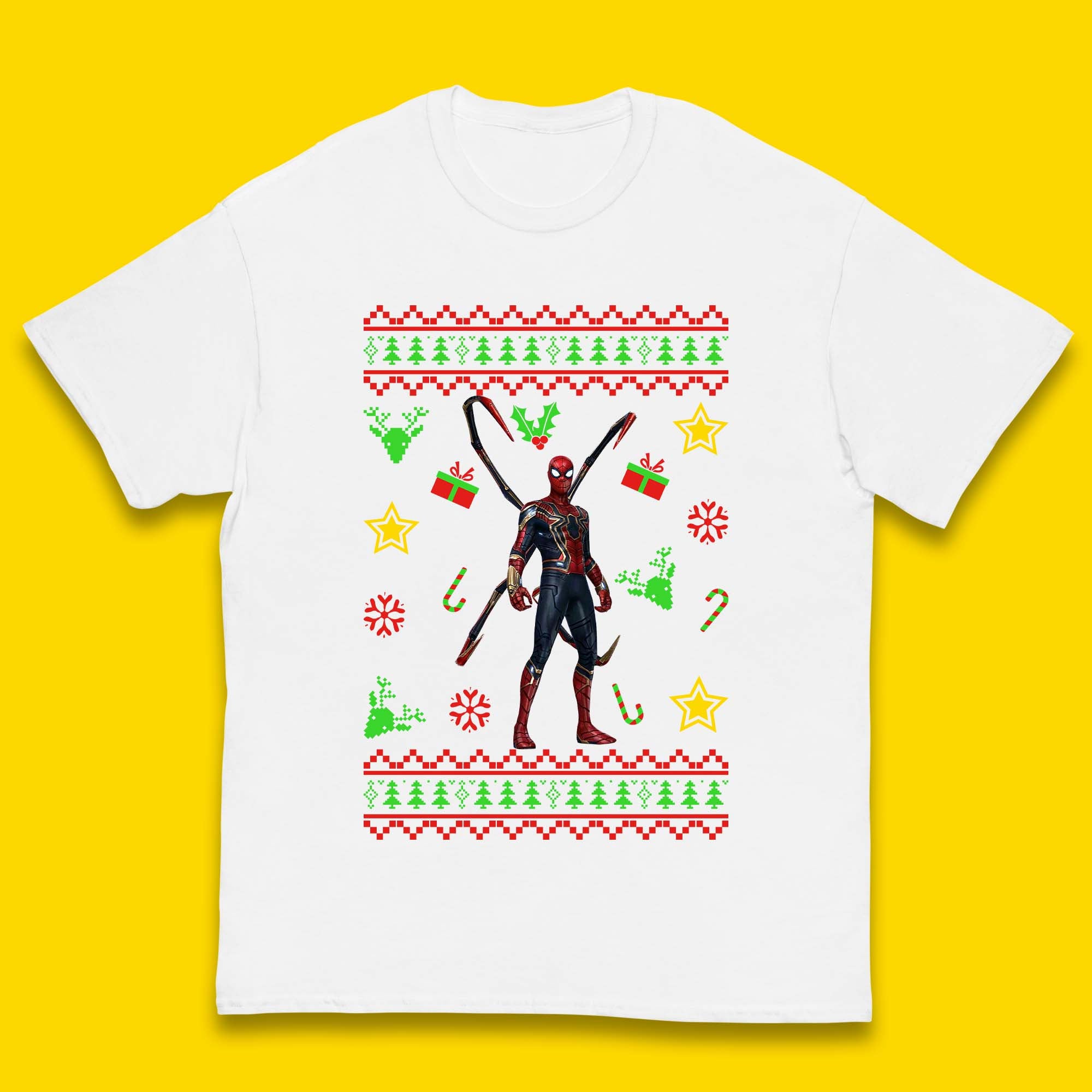 Spiderman Christmas Kids T-Shirt 100