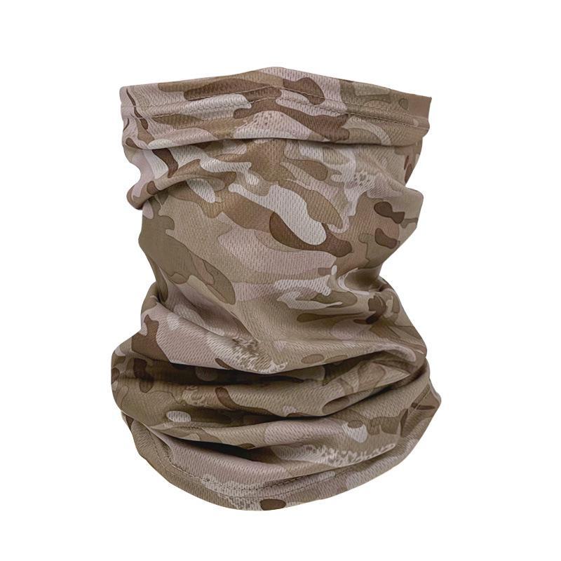 Ice Silk Tactical Neck and Head Cover for Men: Summer Outdoor Cycling, Sports, Fishing, Sun Protection, and Mountaineering Scarf.