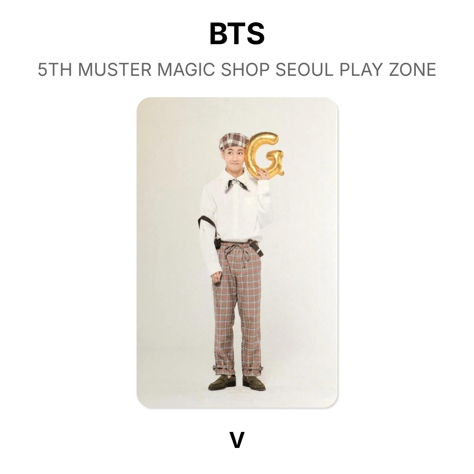 BTS 5TH MUSTER MAGIC SHOP SEOUL PLAY ZONE Official Photocard V