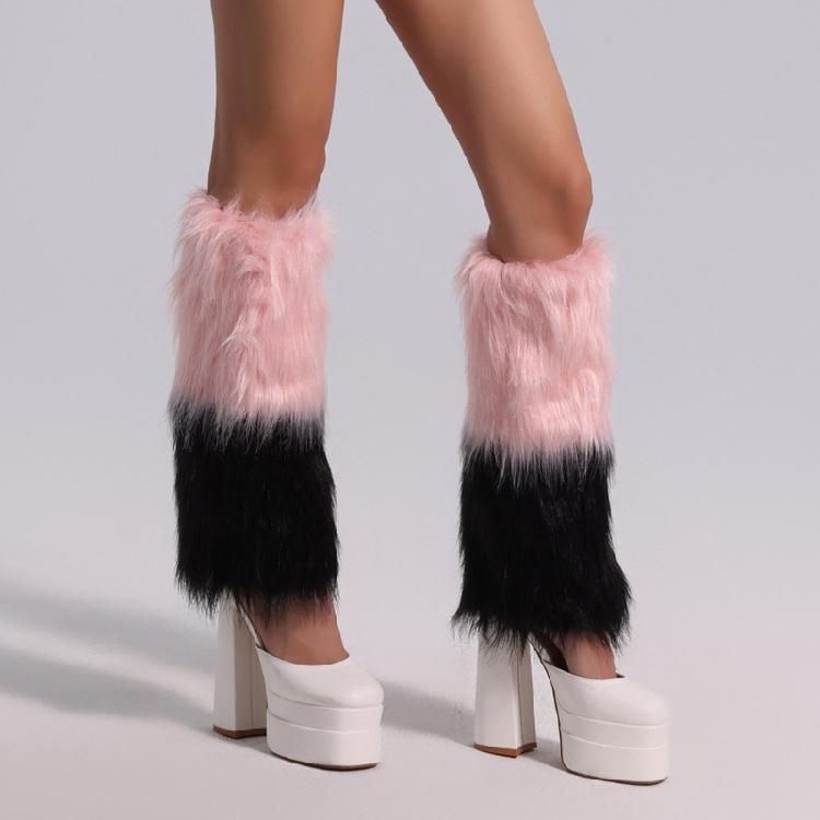 Faux Furs Leg Warmer Winter Warm Furs Boot Cuffs Cover,Party Costumes Shoe Cover