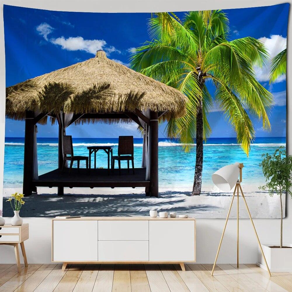 Гобелен с видом на море и кокосовой пальмой — фото 13