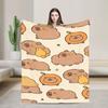 Cute Capybara Blankets  Flannel Awesome Warm Throw Blanket for Coverlet Decoration
