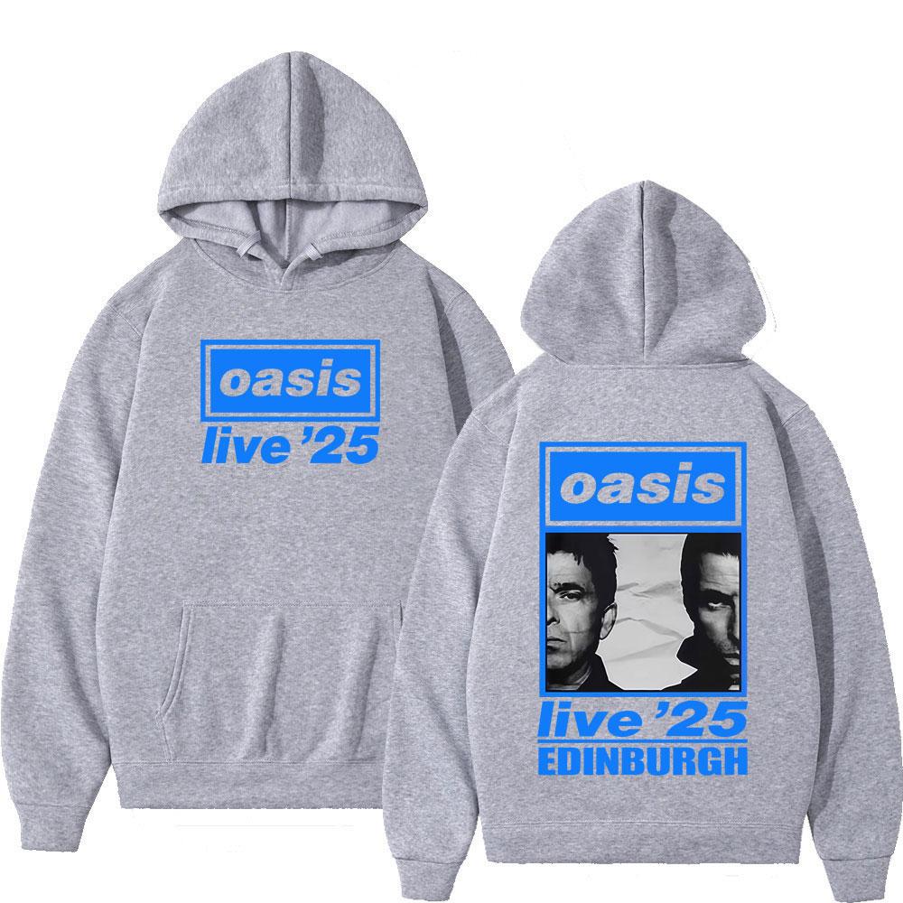 Oasis Band Logo Rock Band Vintage Print Men Women Fashion Long Sleeve Pullover Oversized Loose Hip-hop Winter Casual Sportswear