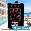 Custom Name Beach Towel Al-Ahly FC Crest Microfiber Beach Towel, Lightweight for Summer Travel, Swimming Pool Fan Birthday Gift