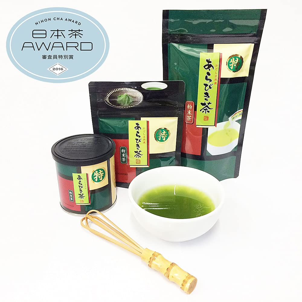 Wakoen Arabikicha (Rostat grönt te) Pulver, 30 g x 1 påse vardera, inkluderar en portionsförpackning för engångsbruk (ej för detaljhandel) (djupångad te) Japanskt te, Te från Kagoshima,