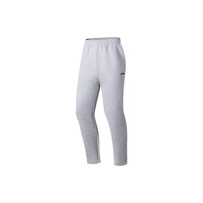 Li Ning Fitness Series Logo Pattern Elastic Long Cuff Casual Pants Men Bottoms Flower-Gray AKLT115-4