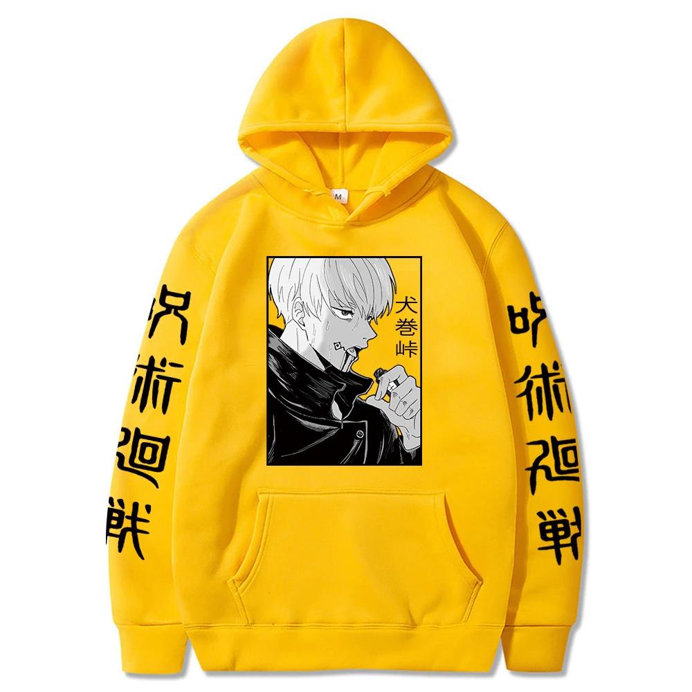 Manga Hoodie Men Anime Inumaki Toge Pullover Sweatshirts Unisex Casual Sports Tops Anime Hoodie for Men Fleece Jogging Top