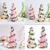 Flocking Textured Easters Eggs Flower Tree Figurine Decoration for Holiday Living Room and Bedroom Tabletop Ornament