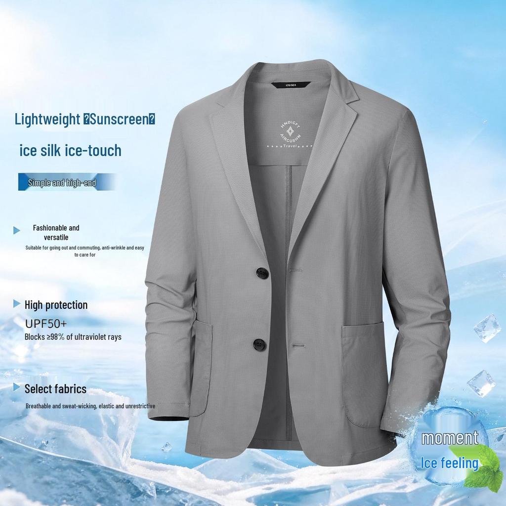 2026 Lightweight Breathable Business Casual Sun Protection Jacket - Wrinkle-Resistant and Non-Iron for Office Commute