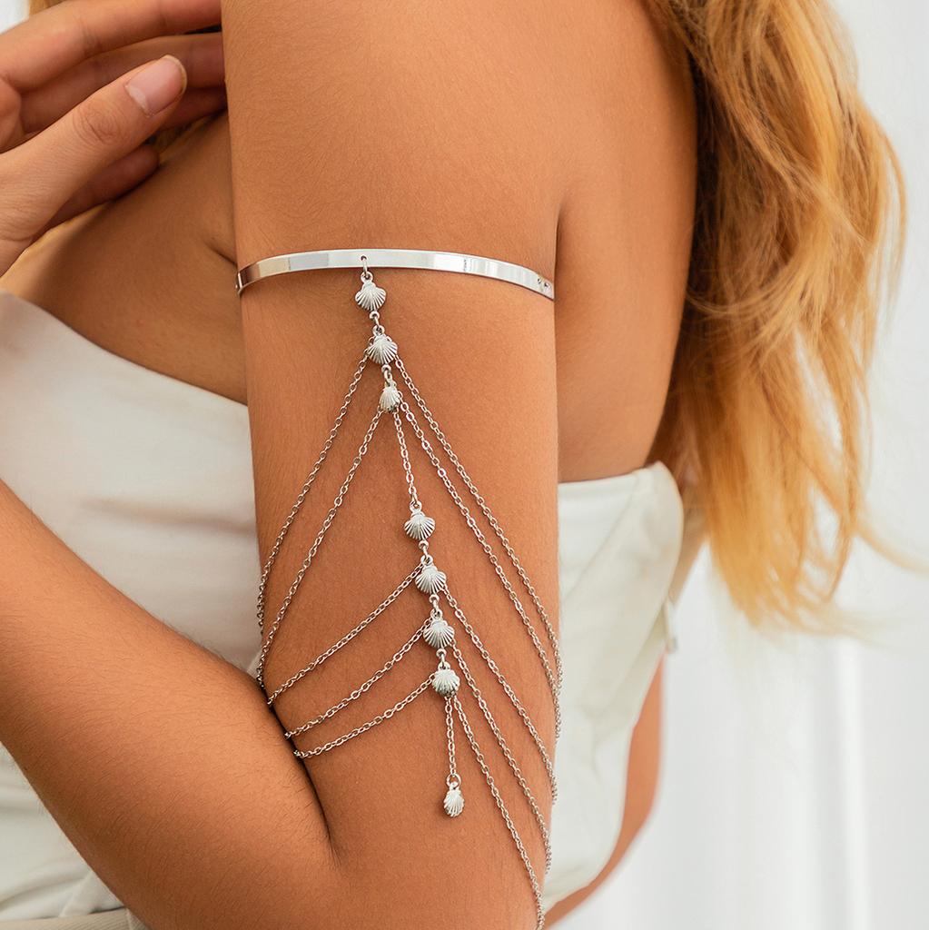 Ingemark 17 Styles Boho Crystal Pendant Cuff Open Bangles for Women Wed Bridal Goth Tassel Link Arm Bracelets Party Zircon Gift