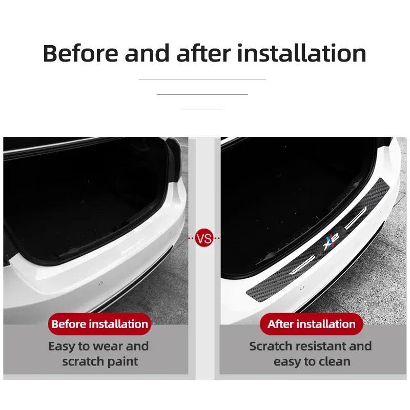 1Pcs for BMW X1 X2 X3 X4 X5 X6 X7  Anti Scratch Threshold Tape Car Rear Bumper Trunk Guard Protector Stickers Accessories