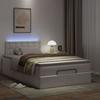 Maison Exclusive - Lit ottoman avec matelas &amp; LED blanc pur 120x190cm similicuir