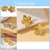 Elegant Vintage Gold Alloy Floral Design Earrings For Women With Shapes Geometric