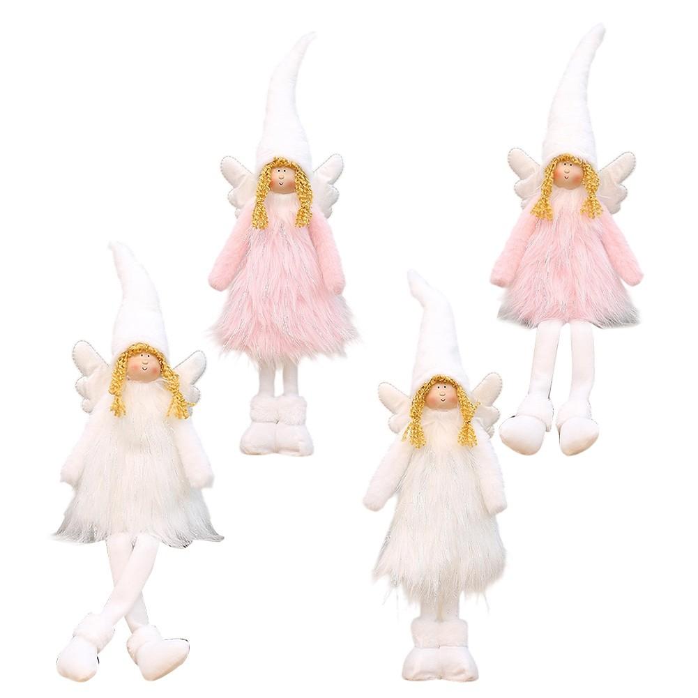 Charming Design Features Christmas Angel Doll Stretchable Doll Winged Decoration