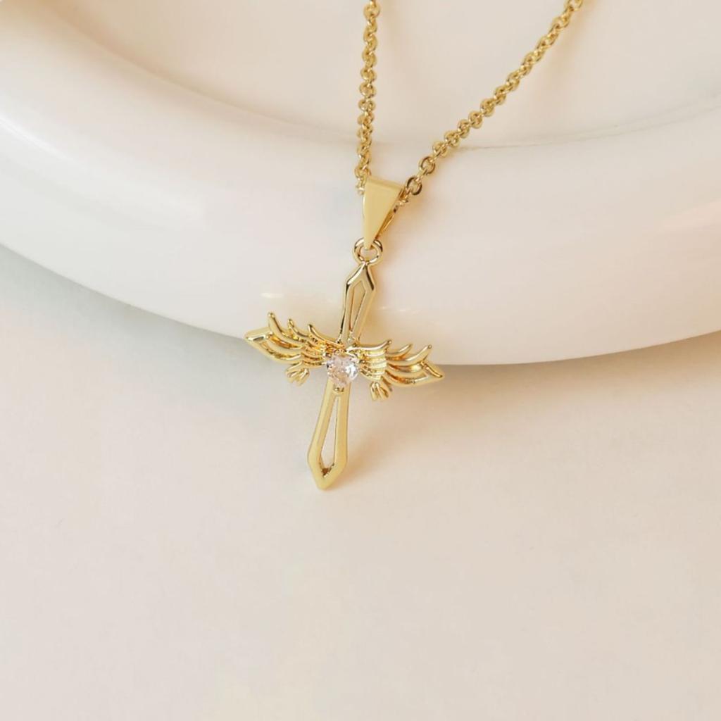 Personalized Cross Double Necklace Retro Fashion