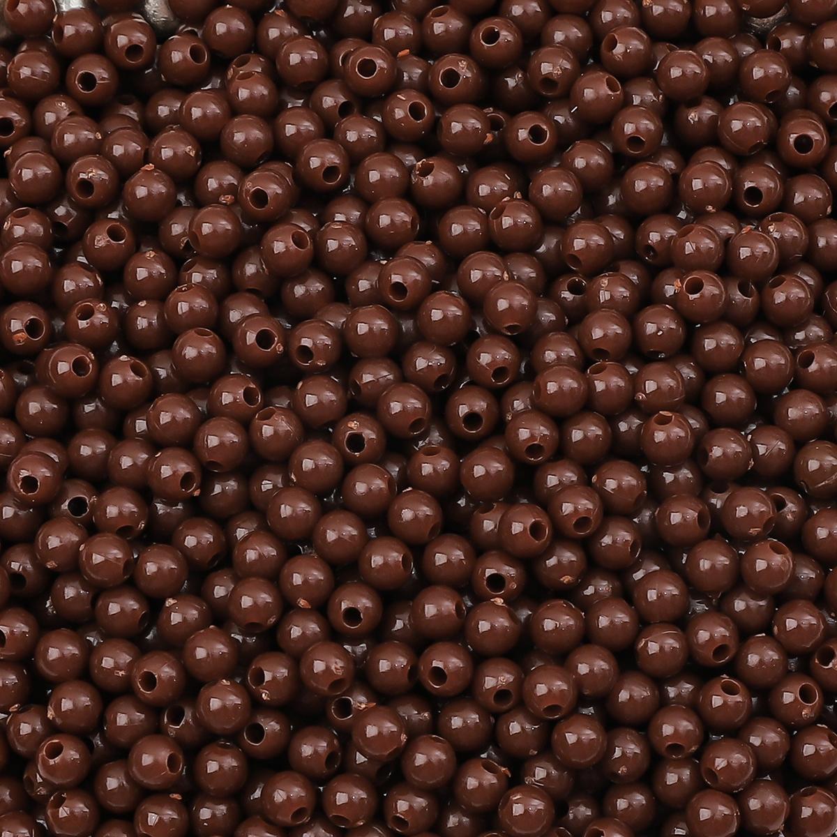 

900 шт. Акриловые бусины Однотонные Круглые Свободные Разделительные бусины для Изготовления Ювелирных Изделий DIY Браслеты Ожерелье глубокий/коричневый
