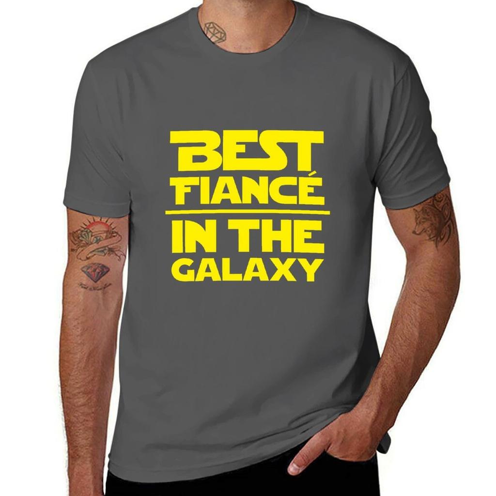Best Fiance In The Galaxy Tshirt All Match Basic Short Sleeve Top