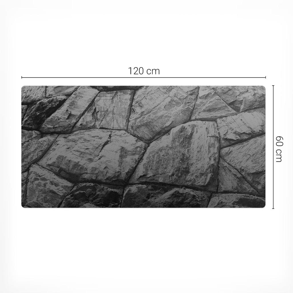 Decorative Table Runner with Premium Print Stone Wall 120X60 Cm