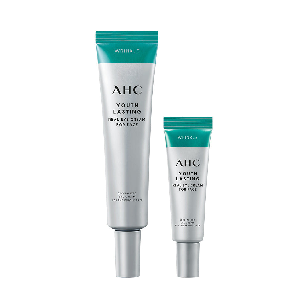 AHC Youth Lasting Real Augencreme Für das Gesicht Spezielles Faltenpflege-Set 35ml+7ml
