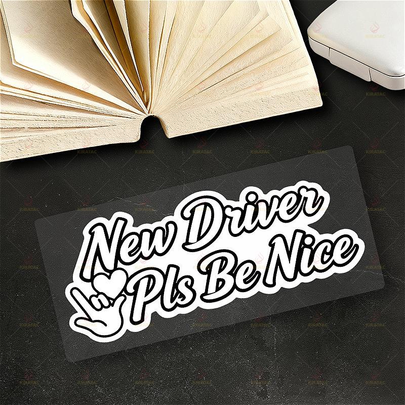 1pc Original New Driver Pls Be Nice Motorcycle Sticker for Motorcycle Tailbox Fairing Car Window Scooter Waterproof Vinyl Decals