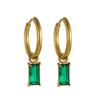 2023 Trendy 18K Titanium Steel Zircon Colorful Ear Hoops - European & American Design Women's Earrings