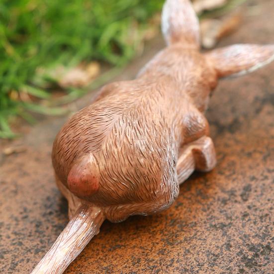 Yousheng Animal Garden Statue Frog Rabbit Turtle on Shovel Resin Ornament Flower Pot Insert Animal Figurine for Bonsai Decoration Outdoor Flower Bed