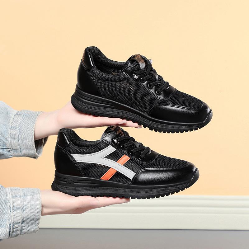 Women's Breathable Mesh Casual Shoes Women's Summer Thin Shoes Soft Sole Lightweight White Shoes Hollow Sports Shoes