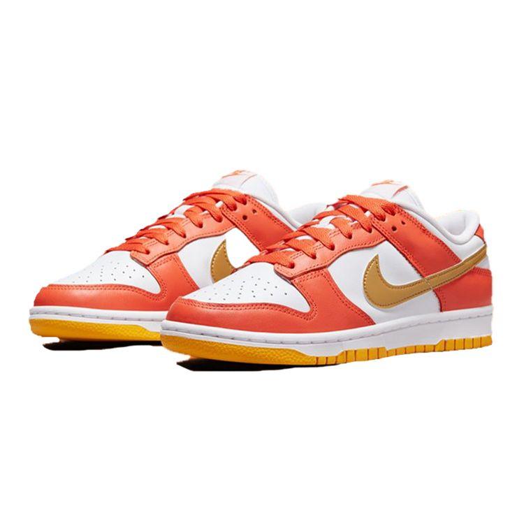 Nike Dunk Low Orange University Gold Women Sneakers White DQ4690-800