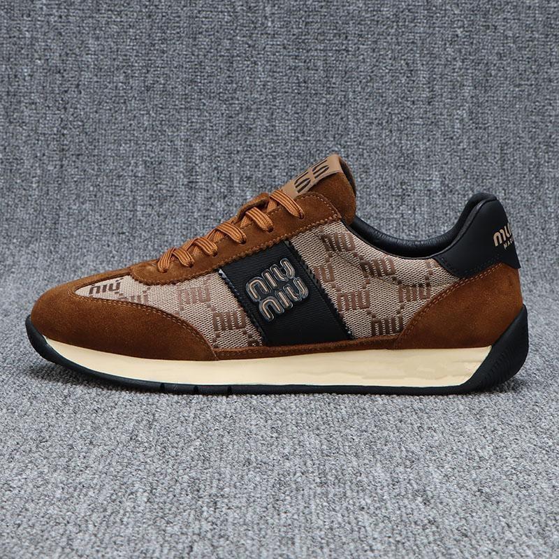 

Sports single shoes front lace-up single shoes color matching Forrest Gump shoes men s casual sports shoes board shoes breathable shoes 44 коричневый