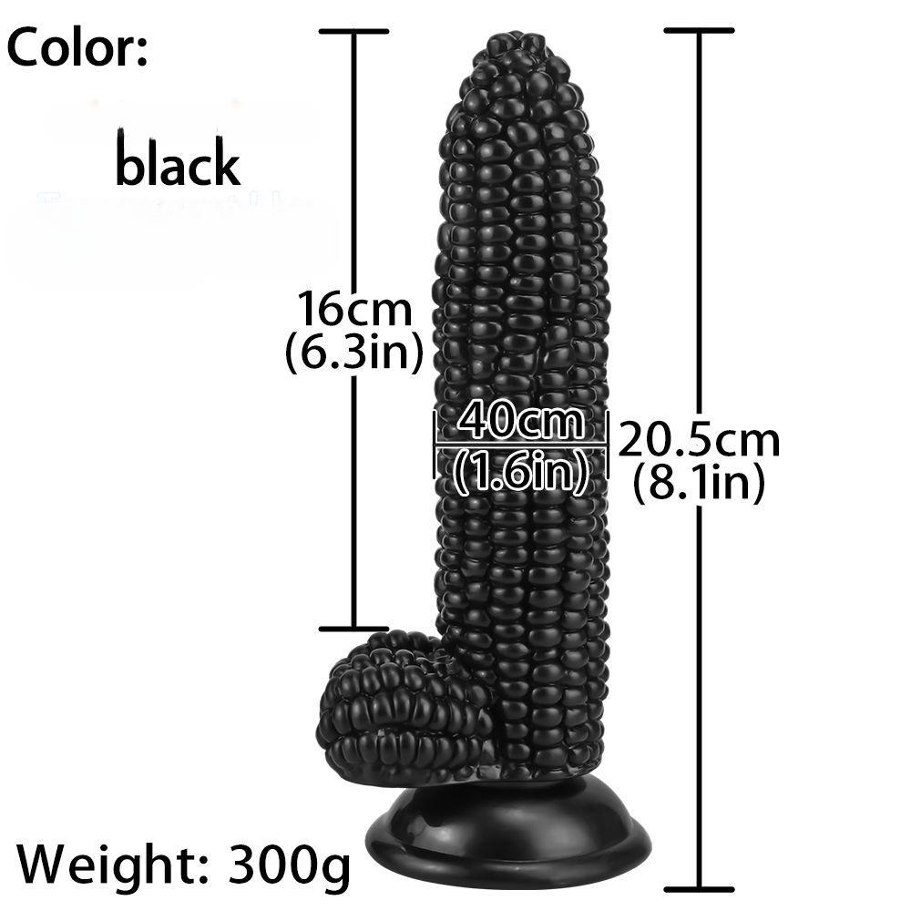 Corn-shaped Dildo with Suction Cup & Anal Plug - Transparent Hygienic Adult Toy