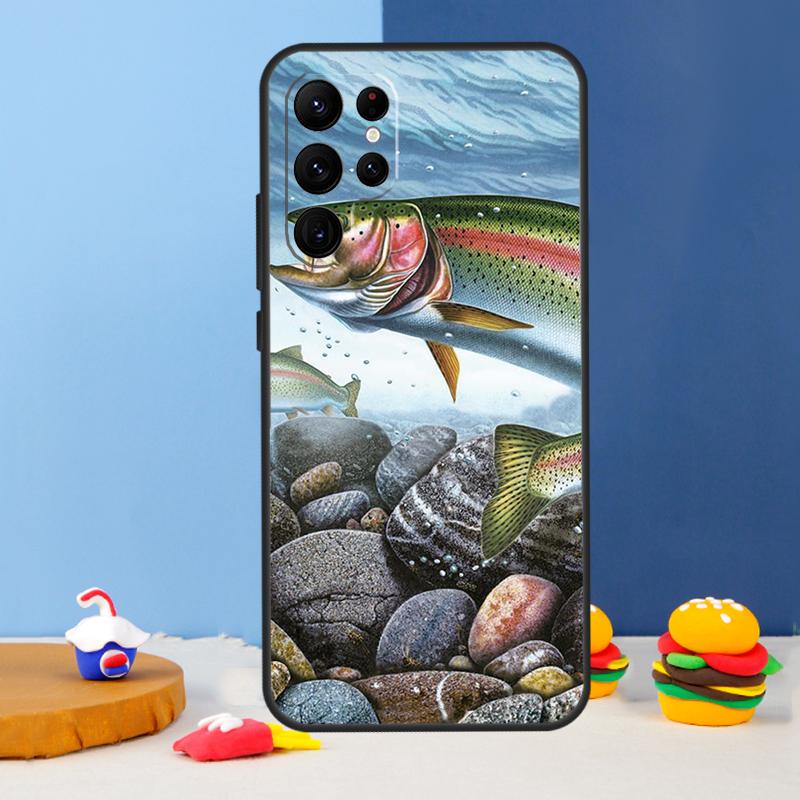 Trout Fishing Phone Case For Samsung Galaxy S25 Ultra S9 S10 S20 S21 S22 Plus S23 FE S24 Ultra Cover Coque