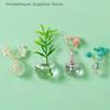 Mini-Glasvase Kühlschrankmagnet DIY Porzellanvase Blumen Kühlschrank-Nachrichtenaufkleber Pflanzenmagnet Grünes Geschenk Küche