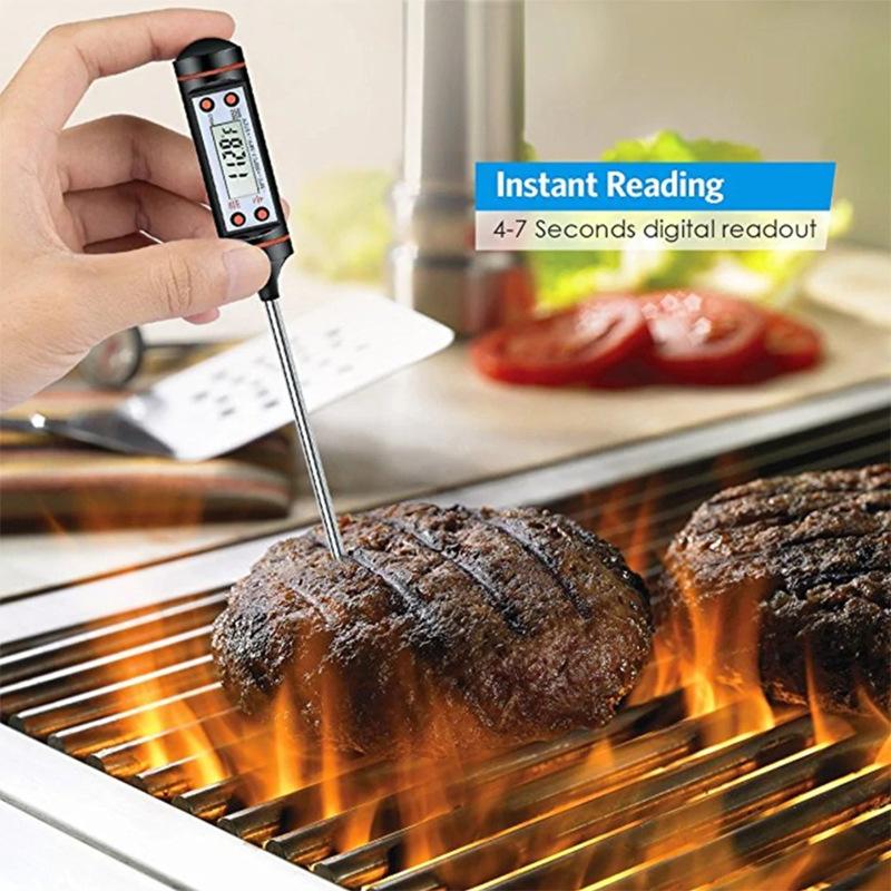 Food Thermometer Portable Stainless Steel Probe Cooking Temperature Measurement Pen Kitchen Food Thermometer Measurement