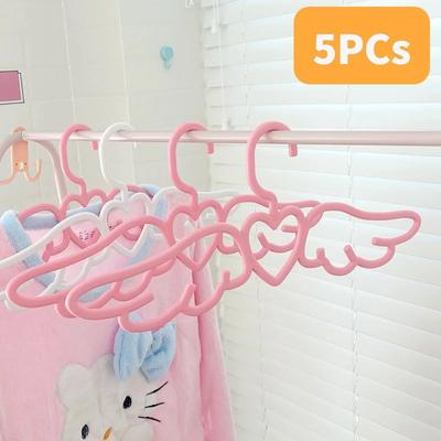 5 Pezzi Ali d'Angelo Appendiabiti Organizzatore per Armadio per Vestiti Appendiabiti da Bambina Appendiabiti da Armadio Stendino