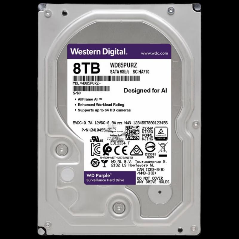 Western Digital WD Purple Surveillance Hard Drive
