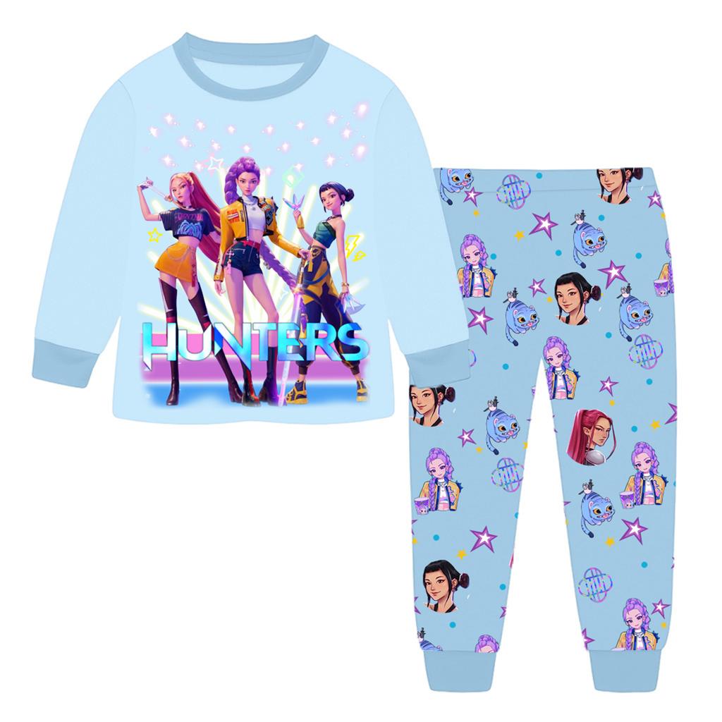 Children's Fashion Suit Skirt Round Neck Long Sleeve Top Pants
