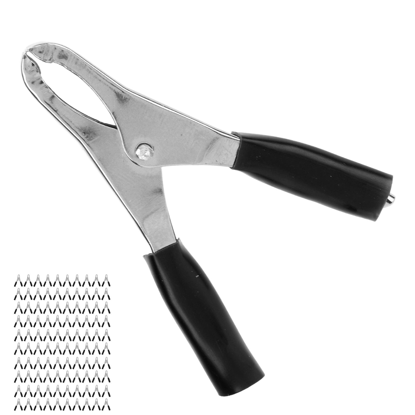 

100PCS Insulated Clip 20A High Accuracy Process Elasticity with PVC Insulating Sheath for