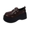 Retro Heightening Platform Small Leather Shoes Women's Autumn New Models with Skirts Single Shoes Tide