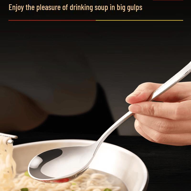 ZISIZ 304 Stainless Steel Long Handle Soup Spoon